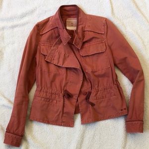 Anthropologie salmon colored light jacket